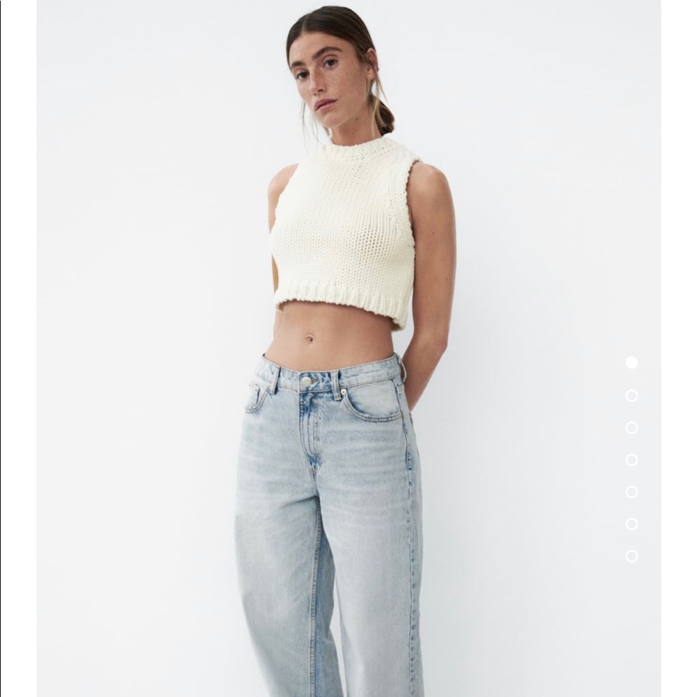 Zara cropped knit top